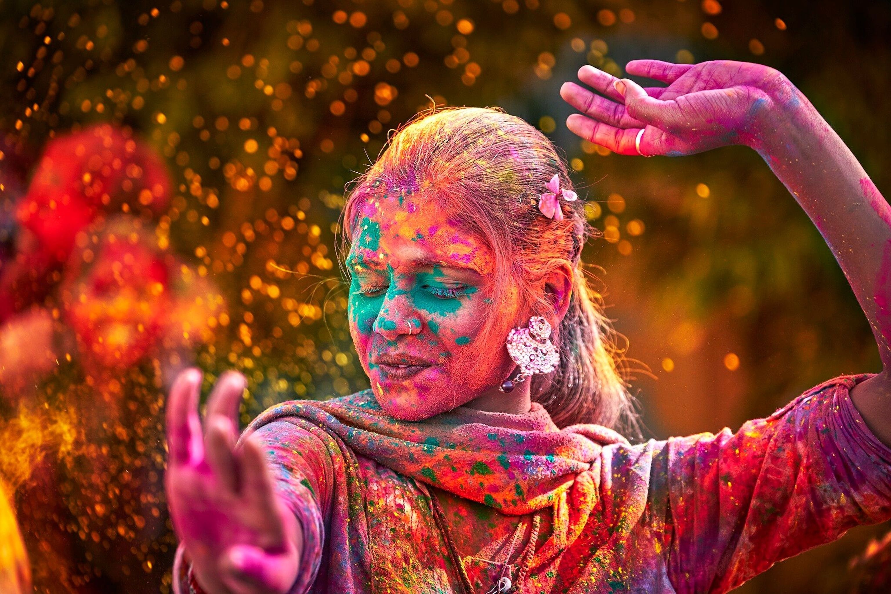 Holi festival celebration in Nepal