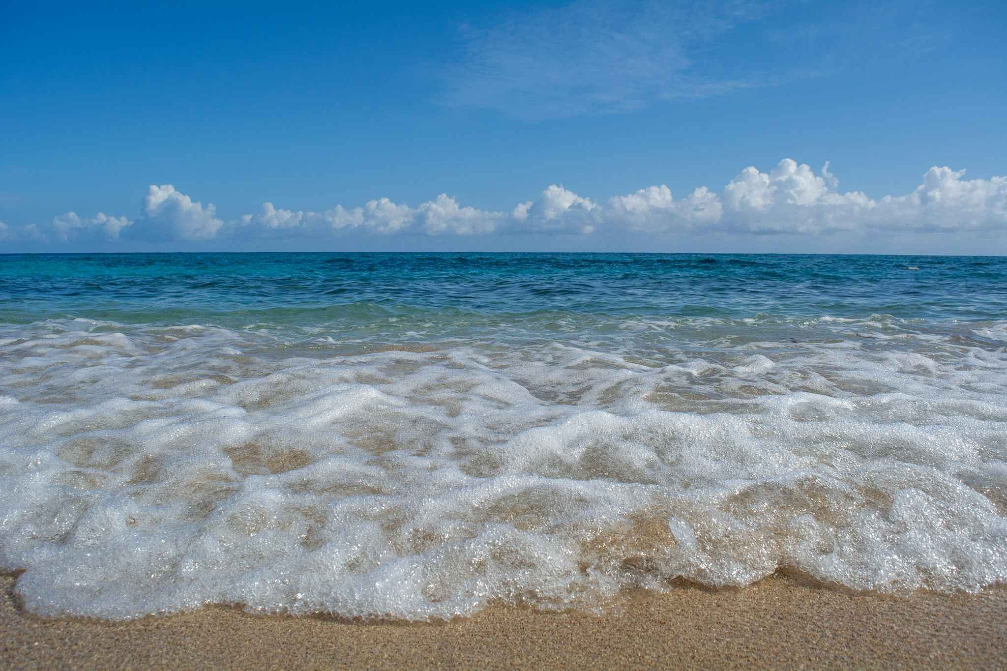 Looking out over the Caribbean Sea